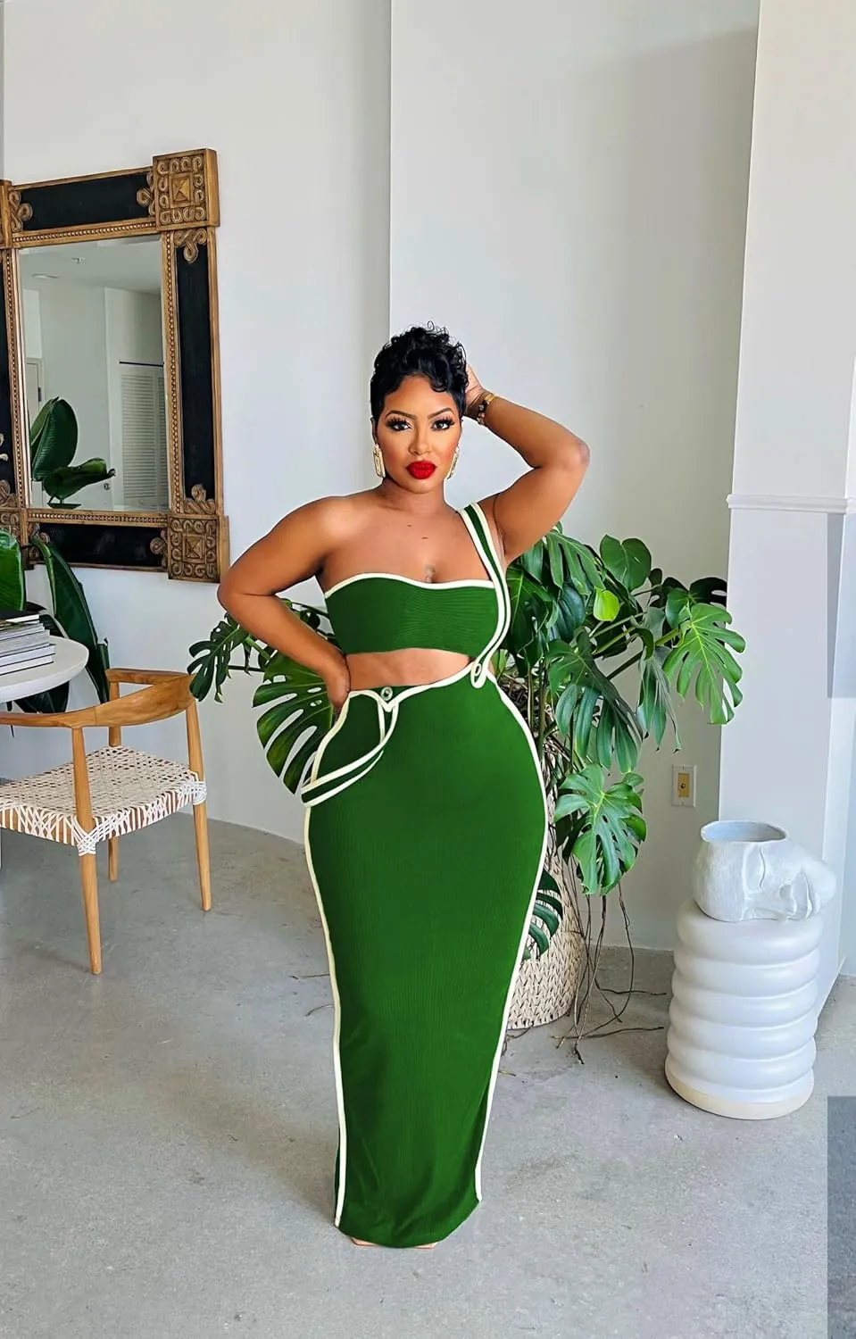 2 Piece Outfits for Women Summer Tube Crop Tops Sexy Bodycon Dresses Maxi Skirt Sets Vacation Jumpsuits Club Outfits