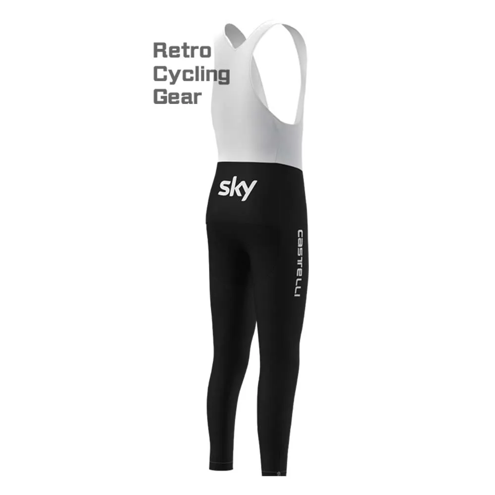 2017 black sky Fleece Retro Cycling Bib Pants