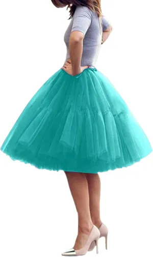 2023 Fashion New Womens Skirts Tulle Mesh Pleated Puffy Skirt Speed Outfits for Party Skirts Poodle Midi Skirt