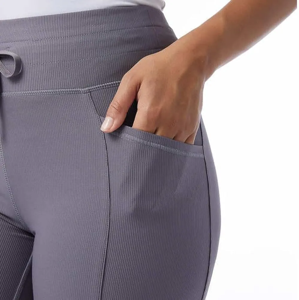 32 Degrees Wide Leg Pants Woman - Ribbed Semi-Flare Pant - Yoga Pants for Women