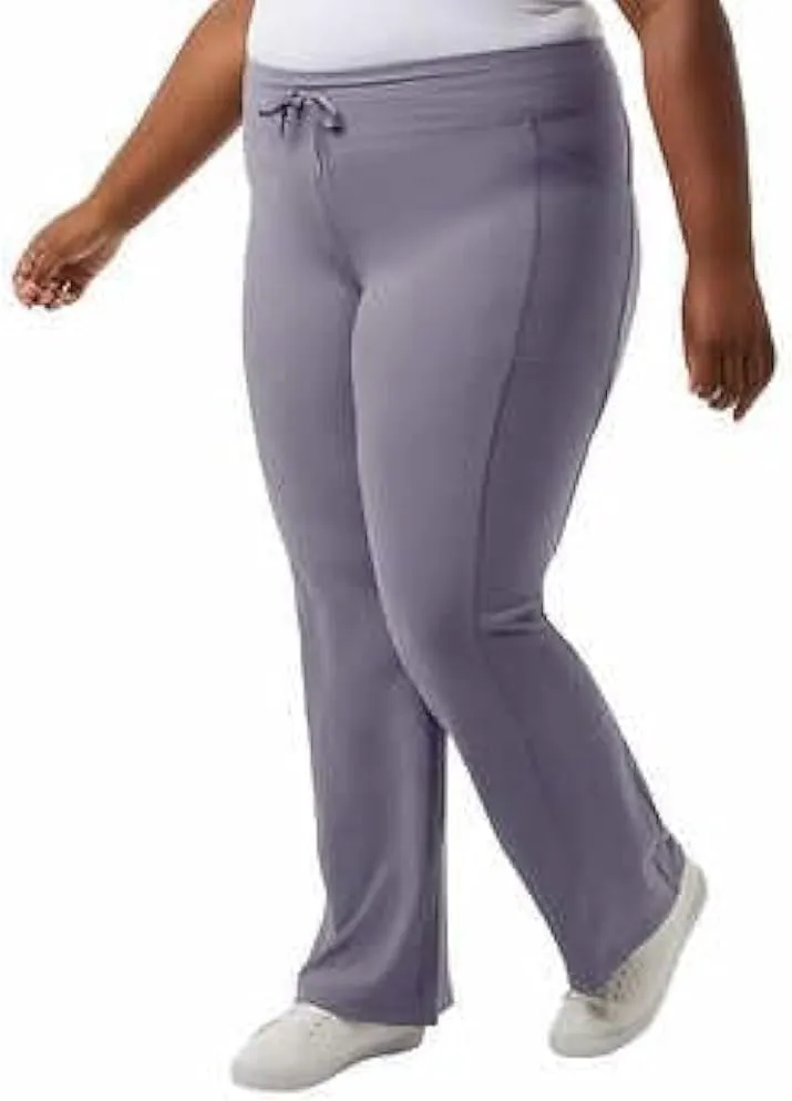 32 Degrees Wide Leg Pants Woman - Ribbed Semi-Flare Pant - Yoga Pants for Women