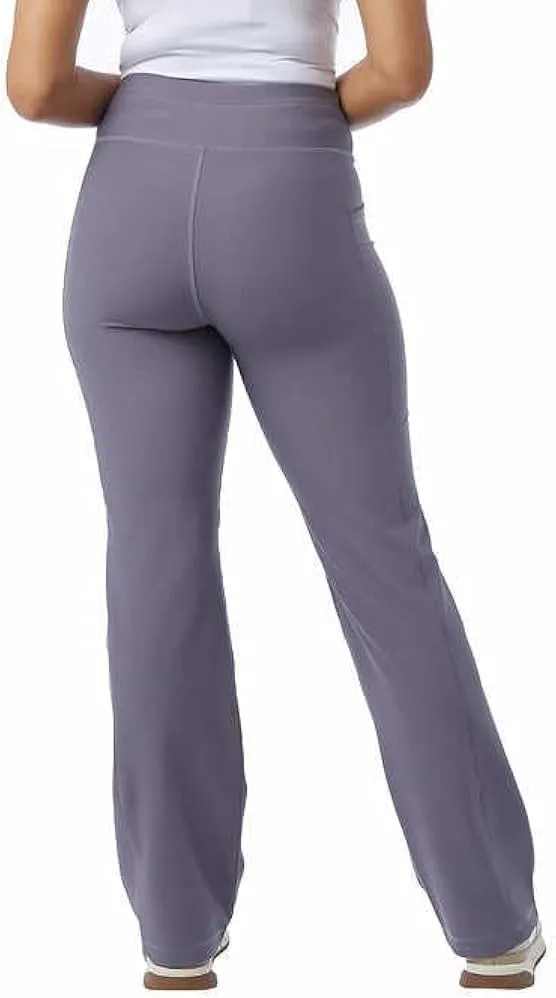 32 Degrees Wide Leg Pants Woman - Ribbed Semi-Flare Pant - Yoga Pants for Women