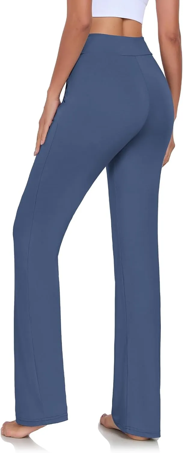 ADANIKI Womens Yoga Pants with Pockets Straight-Leg Loose Comfy Modal Drawstring Lounge Running Long Active Casual Sweatpants