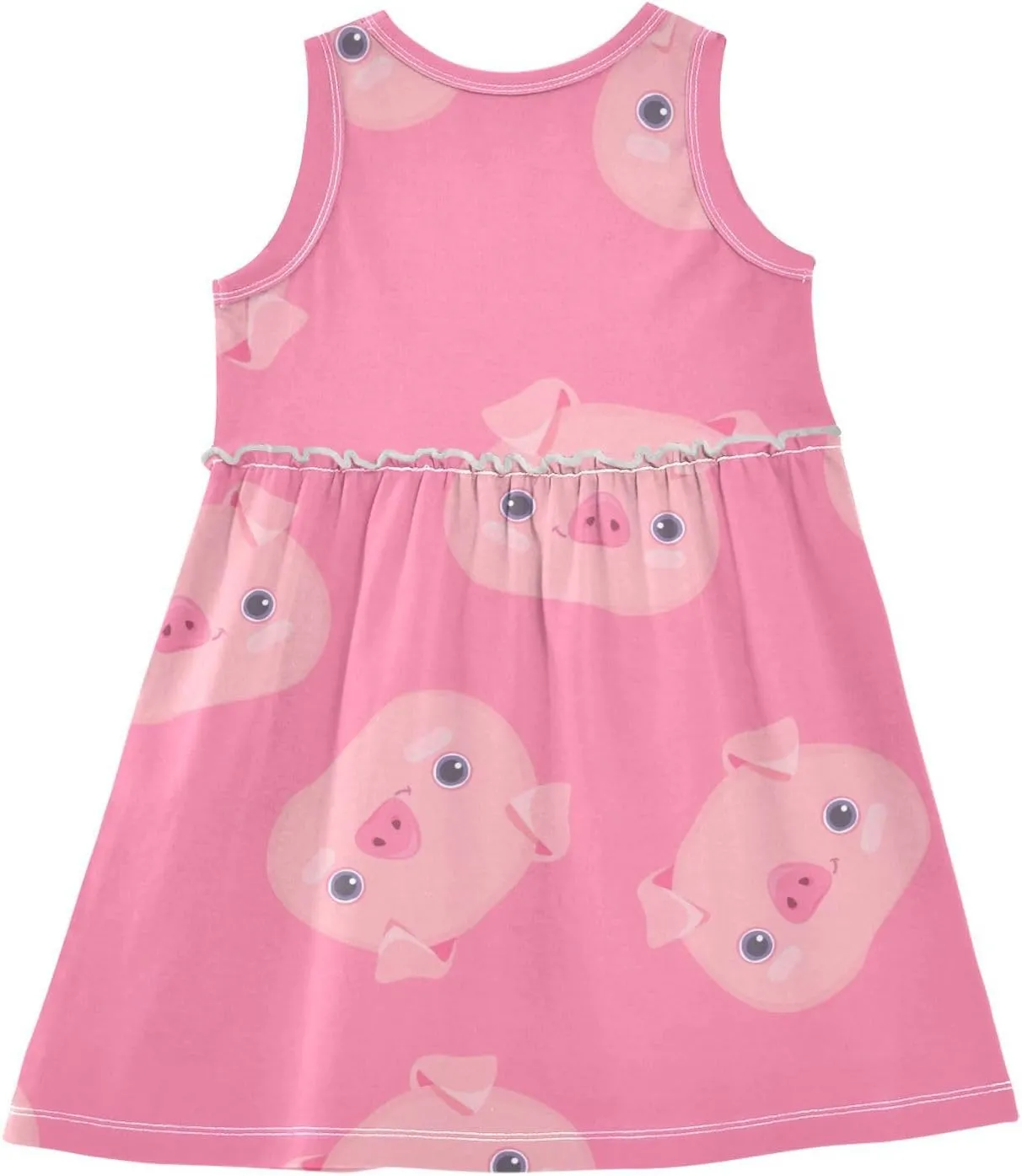 Aflyko Girls Sleeveless Dress Adorable Tank Play Sundress 2T-8T