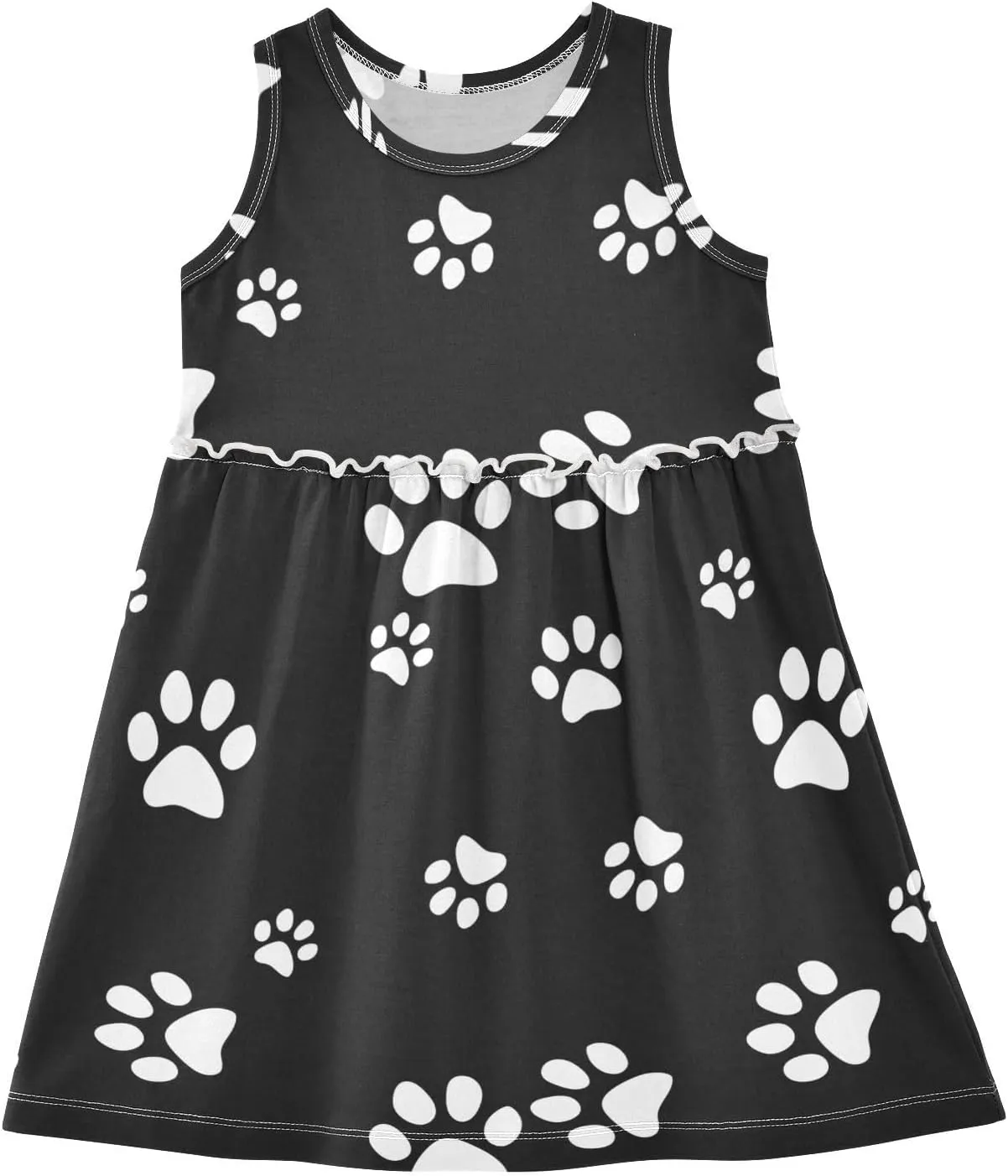 Aflyko Girls Sleeveless Dress Adorable Tank Play Sundress 2T-8T