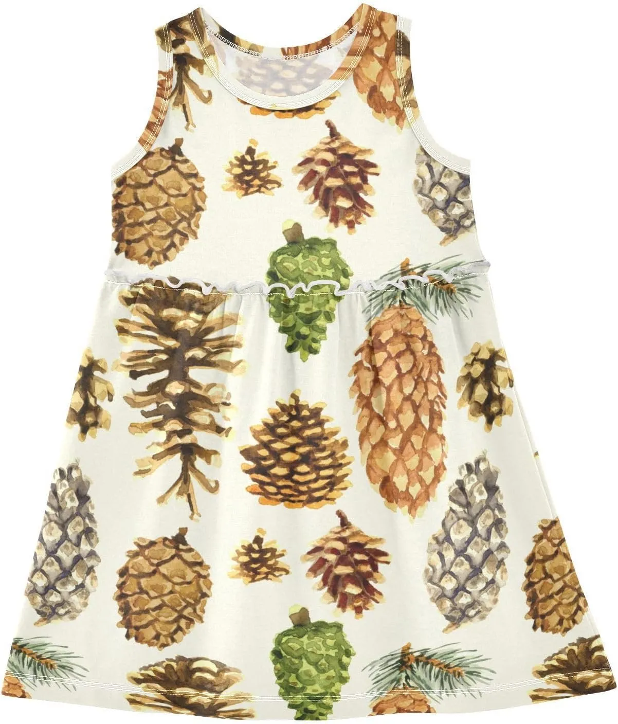 Aflyko Girls Sleeveless Dress Adorable Tank Play Sundress 2T-8T