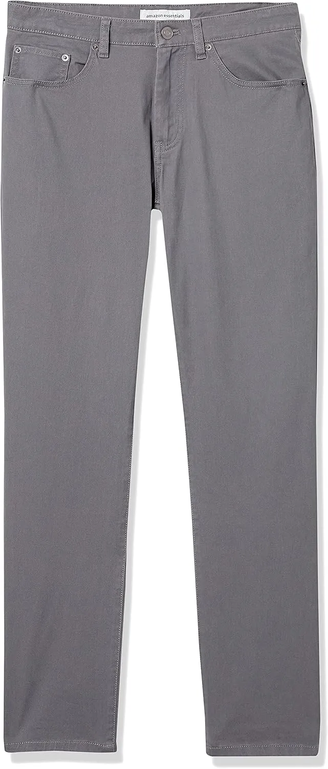 Amazon Essentials Men's Slim-Fit Pants, 5-Pocket Stretch Twill Design