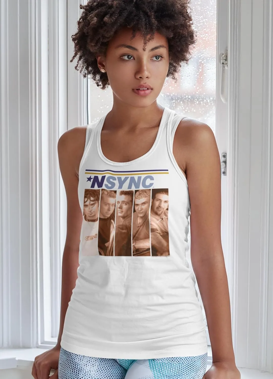 American Classics NSYNC Boxes White Ladies Racerback Tank Top Tee