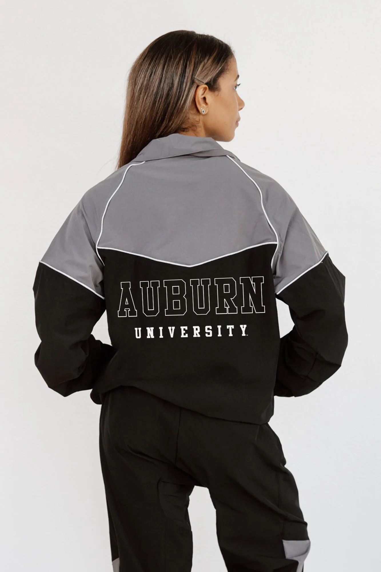 AUBURN TIGERS SIDELINE ESSENTIAL COLORBLOCK WINDBREAKER SET BY MADI PREWETT TROUTT