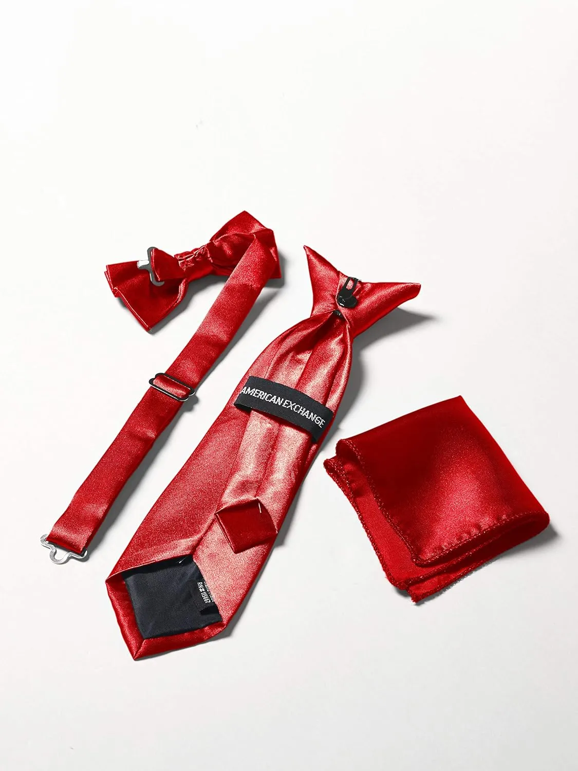 a.x.n.y Boys' 4 Piece Formal Set Combo with Tuxedo Vest, Bow Tie, and Handkerchief