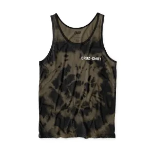 Base Collection men's performance tank, tie-dye MAS grey