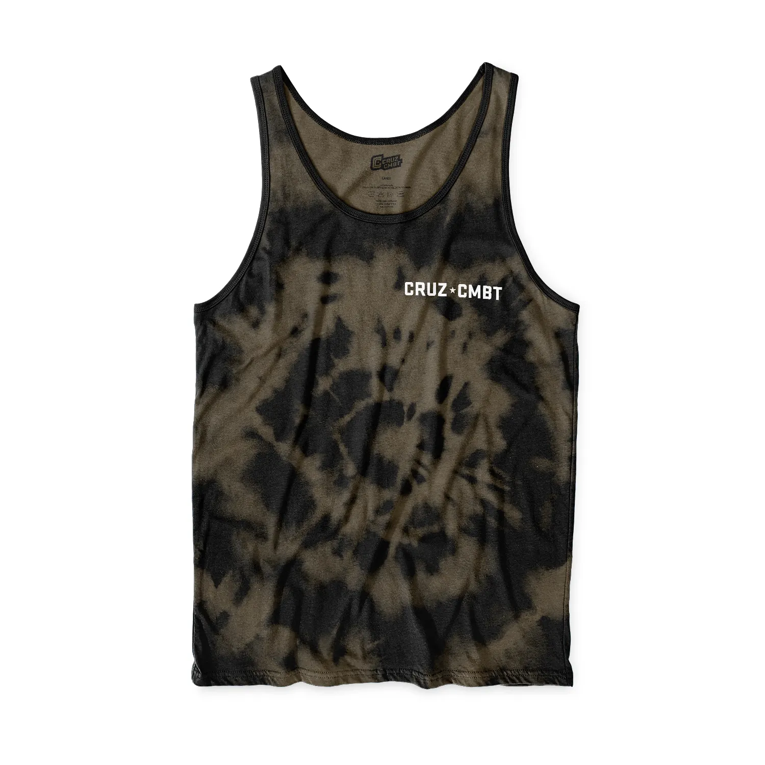 Base Collection men's performance tank, tie-dye MAS grey
