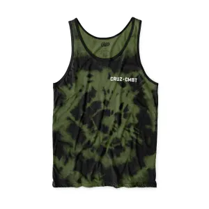 Base Collection men's performance tank, tie-dye o.d. green