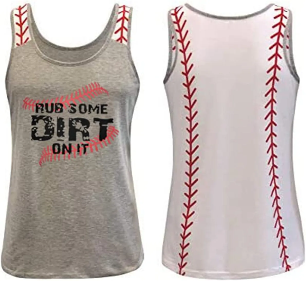Baseball Mom Tank Tops Baseball Mama T Shirt Rub Some Dirt On It Vest Baseball Love Graphic Sleeveless Tee