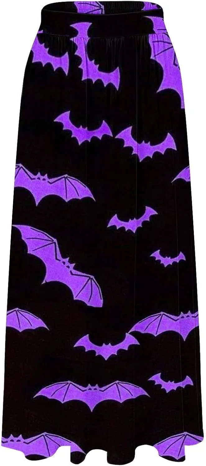 Black Fluffy Skirt Skirt High Waist Party Beach Pocket Long Maxi Skirt Halloween Costumes Pleated Skirts for Women