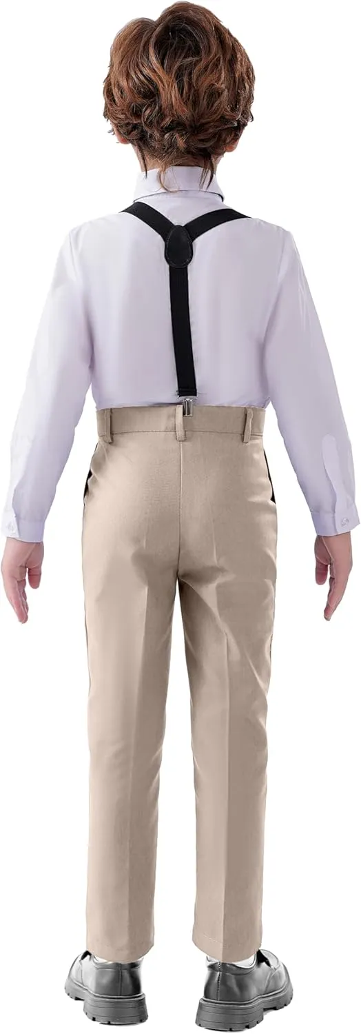 Boys Formal Suspenders Suits Set