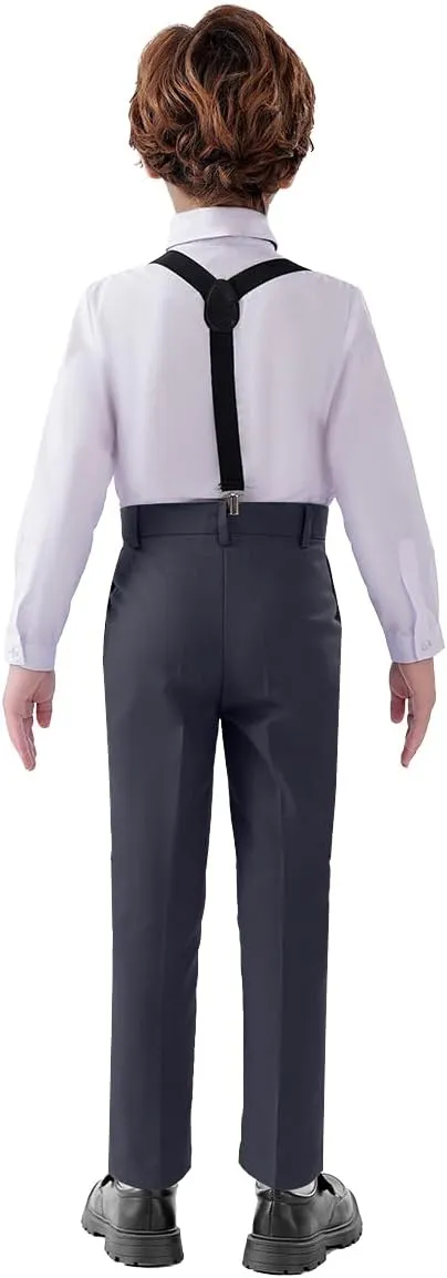 Boys Formal Suspenders Suits Set
