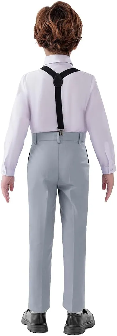 Boys Formal Suspenders Suits Set