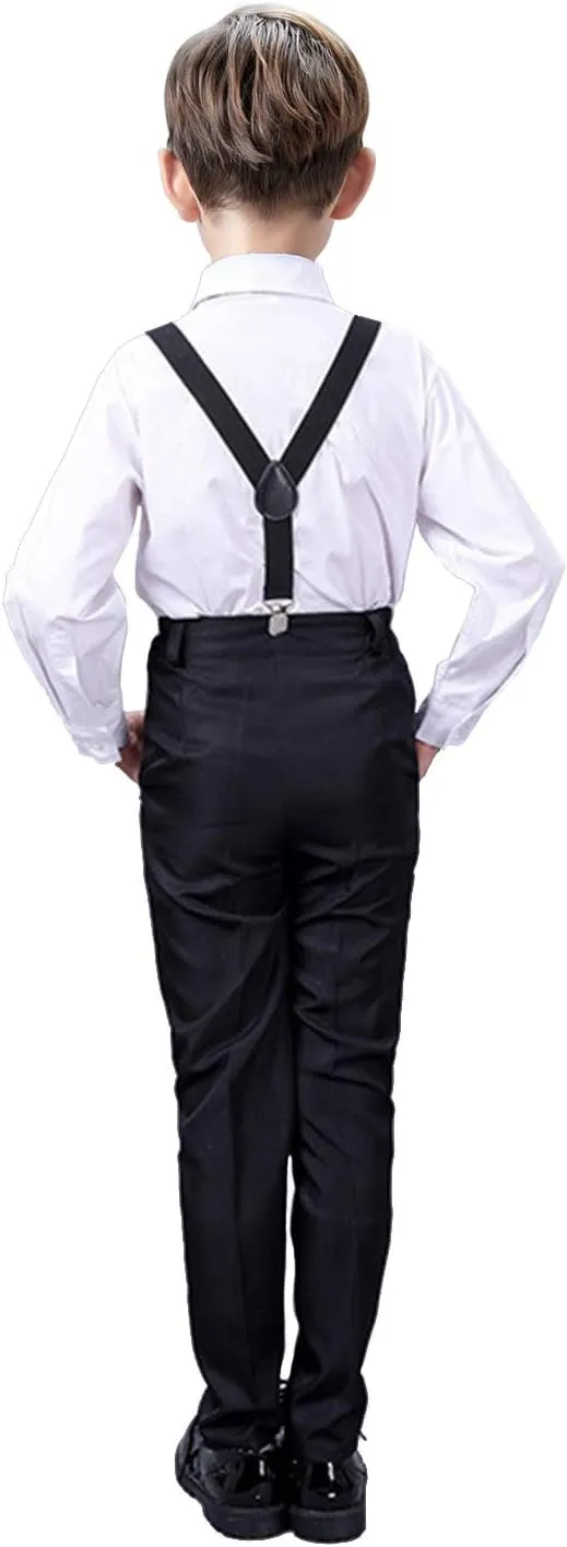 Boys Formal Suspenders Suits Set