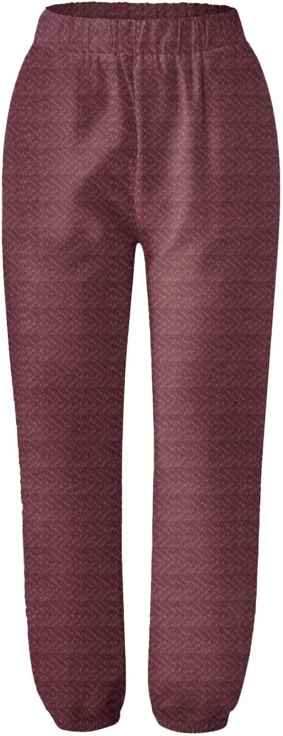 Capri Pants for Women Cotton Linen Elastic High Waisted Straight Leg Lounge Pants Casual Loose Summer Trousers