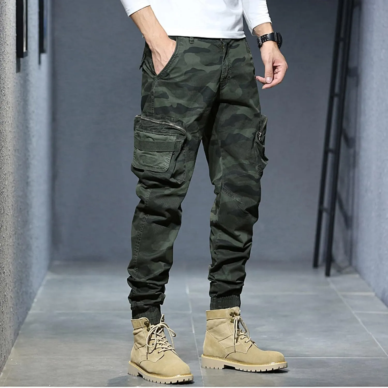 Cargo Sweatpants for Men Lounge Pants Mens Casual Cargo Pants Sports Sweatpants Running Trousers with Pockets Jogger