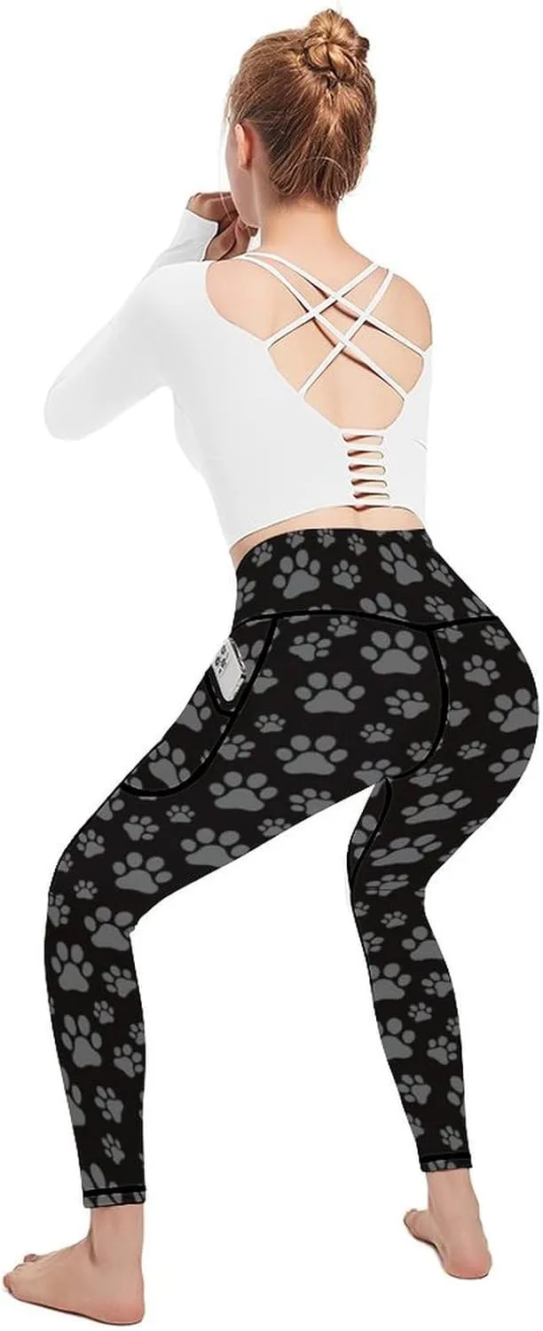 Cerburny High Waisted Exercise Yoga Pants with Pockets Workout Leggings for Women Running Pants