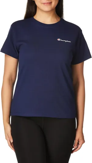 Champion Women's T-shirt, Classic Short Sleeve T-shirt, Lightweight Tee for Women, Script Logo (Plus Size Available)