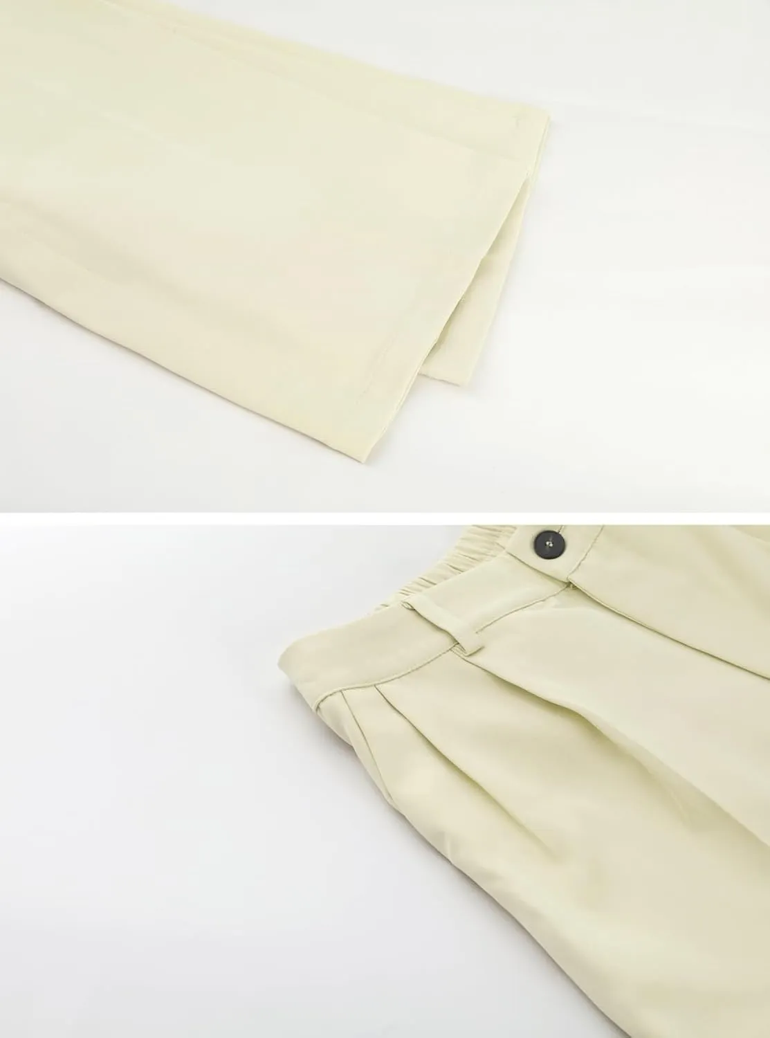 chouyatou Women's Elastic High Waisted Dress Pants Business Casual Work Pants Cropped Trousers