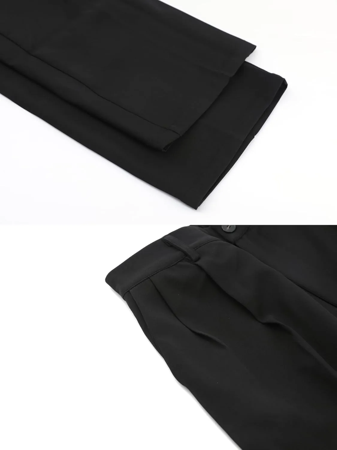 chouyatou Women's Elastic High Waisted Dress Pants Business Casual Work Pants Cropped Trousers