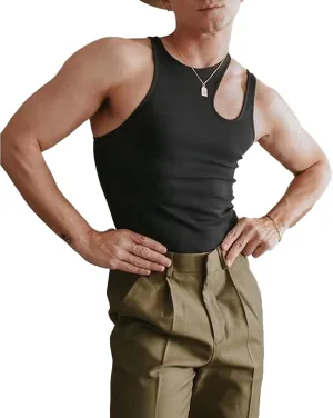 cloudmall Men's Summer Fashion Tank Tops Sexy Sleeveless T Shirts Punk Tee Vest Streetwear
