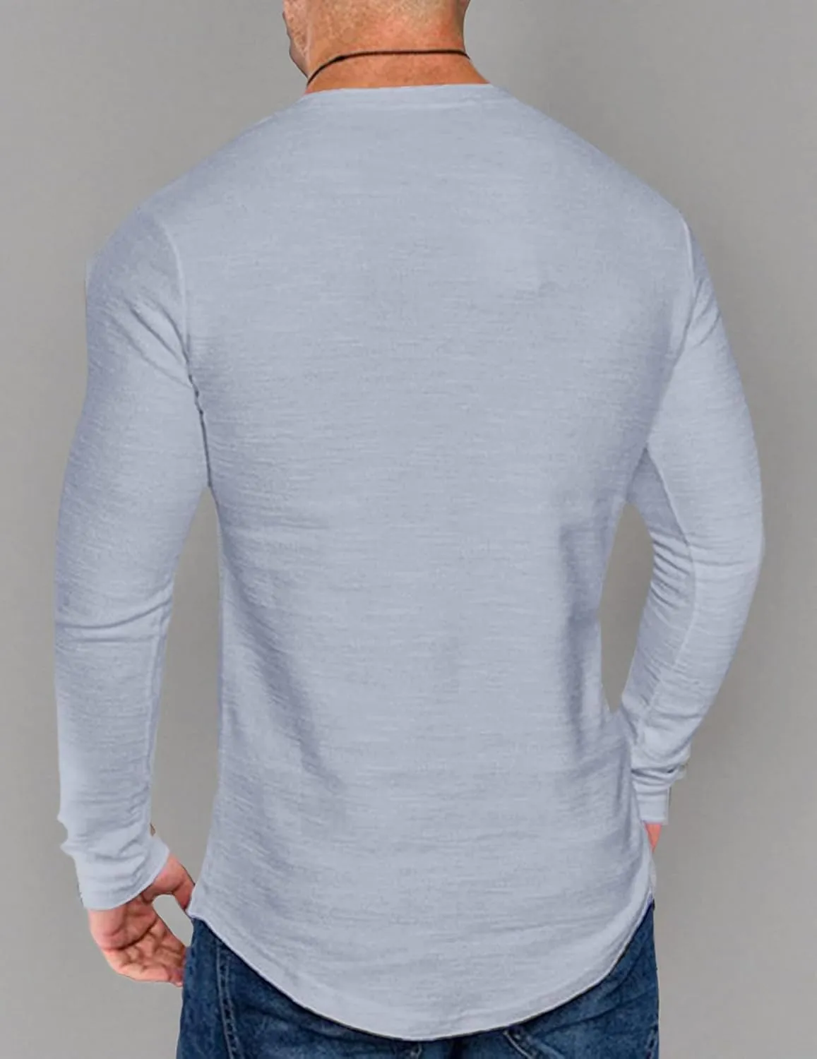 COOFANDY Men 2 Pack Muscle Fitted T Shirt Gym Workout Athletic Long Sleeves Tee