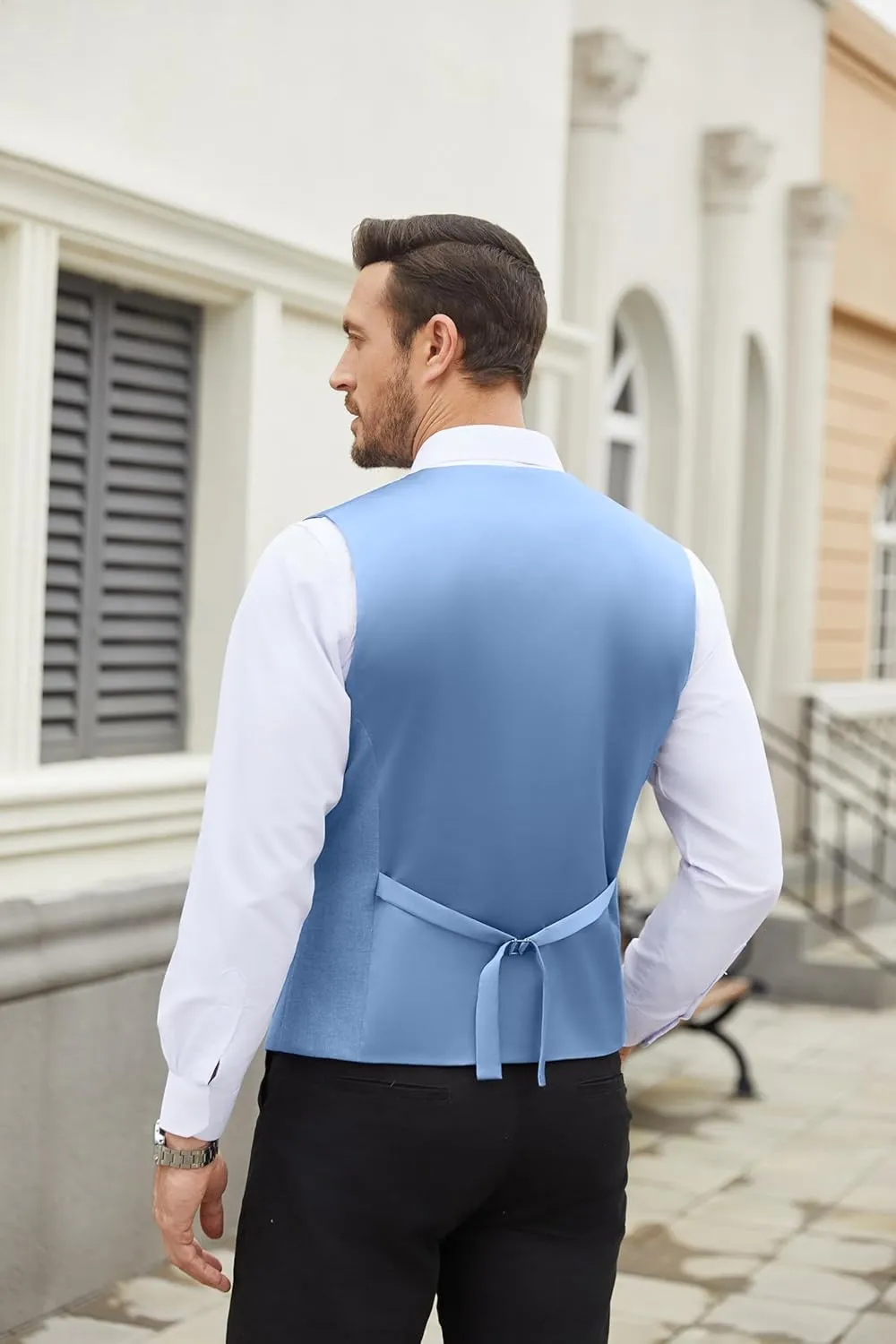 COOFANDY Men's Casual Dress Suit Vest Slim Fit Business Formal Waistcoat Vest