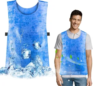 Cooling Vest for Men Women, Ice Body Cooling Product for Hot Weather, Adjustable Ice Vest