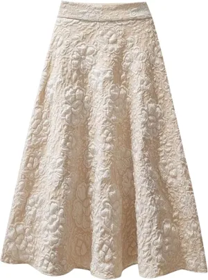 Cute Womens Skirts Summer Jacquard Pleated High Waisted Trendy Sexy Skirt Fairy Women's Casual Skirt Solid Flare