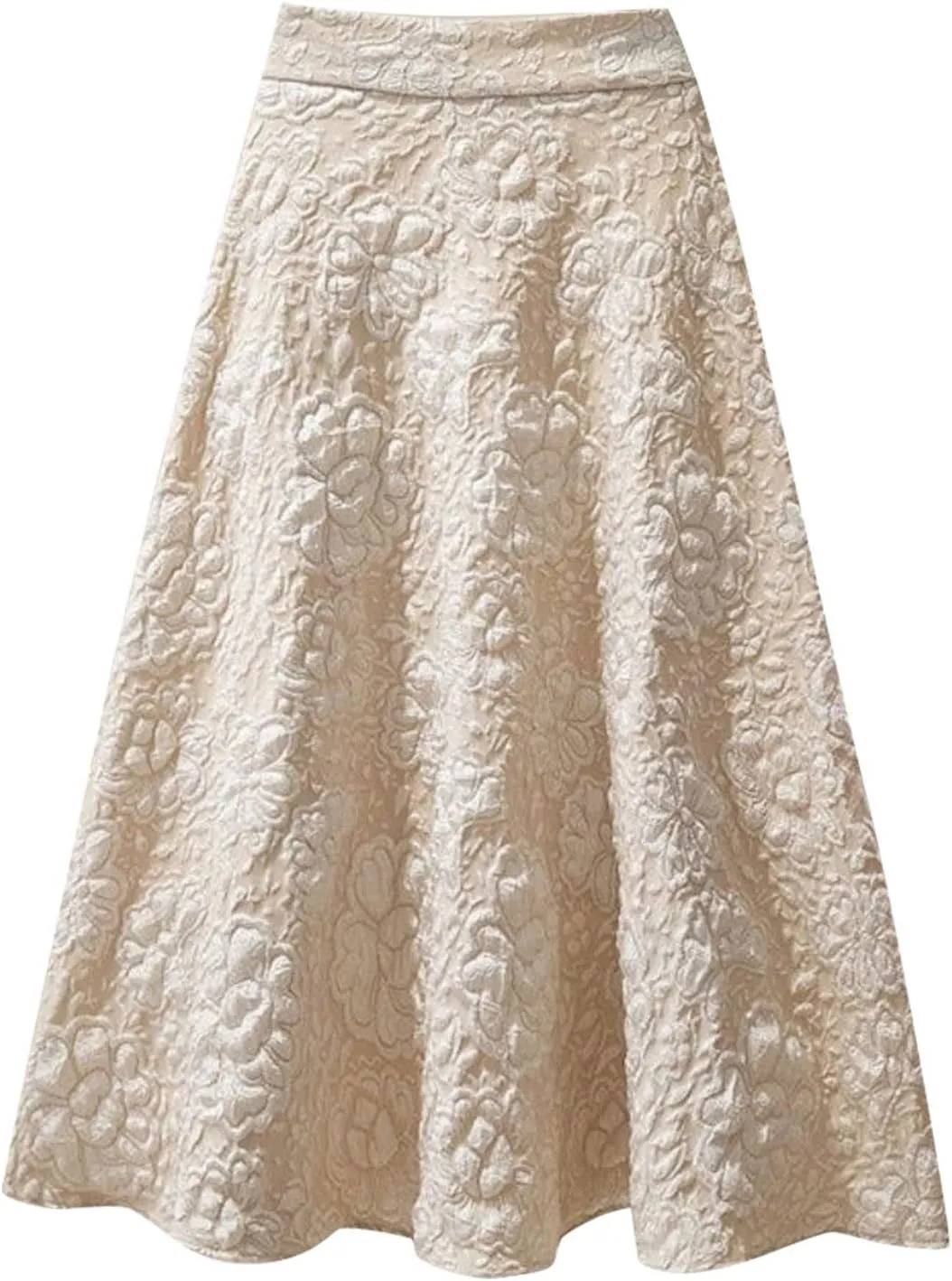 Cute Womens Skirts Summer Jacquard Pleated High Waisted Trendy Sexy Skirt Fairy Women's Casual Skirt Solid Flare