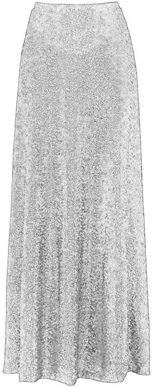 Diydress Women's Long Maxi Sequin Skirt Wedding A-Line Skirt Bridesmaid Skirt