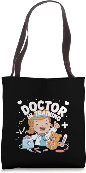 Doctor In Training  Cute Future Doctor Kids Tee Tote Bag