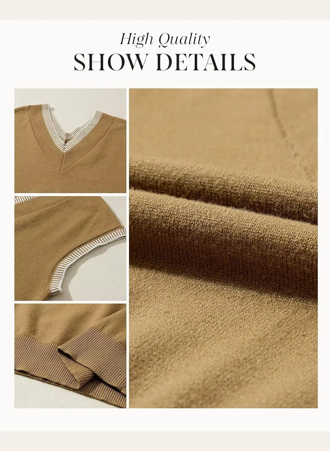 Dokotoo Women's V Neck Sleeveless Sweater Vest Casual Solid Cap Sleeve Knit Pullover Tank Tops 2024 Clothes