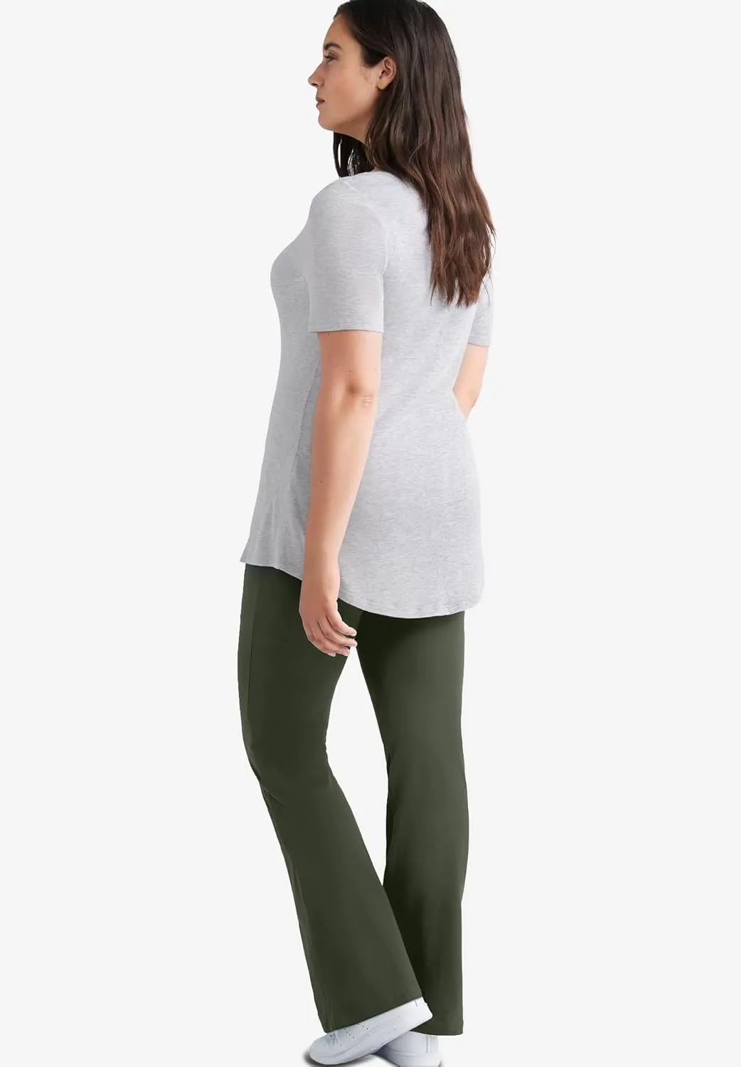 ellos Plus Size Knit Bootcut Leggings