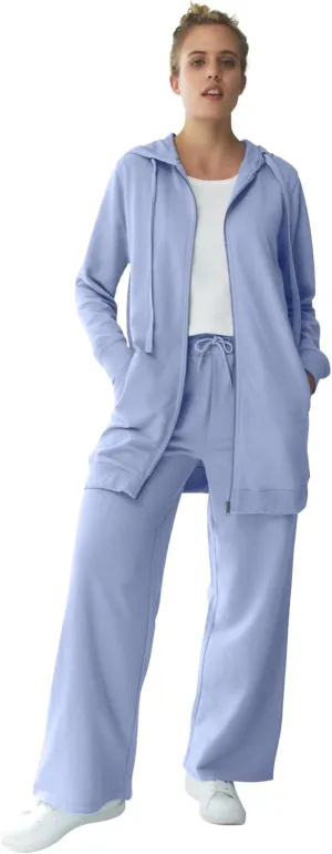 ellos Plus Size Wide Leg French Terry Sweatpant