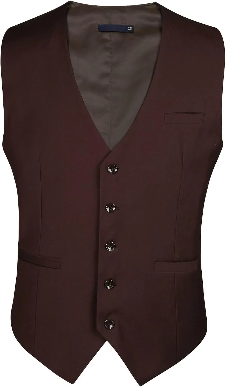 Enlision Men's Suit Vest Business Formal Dress Waistcoat Solid Color Vest for Suit or Tuxedo