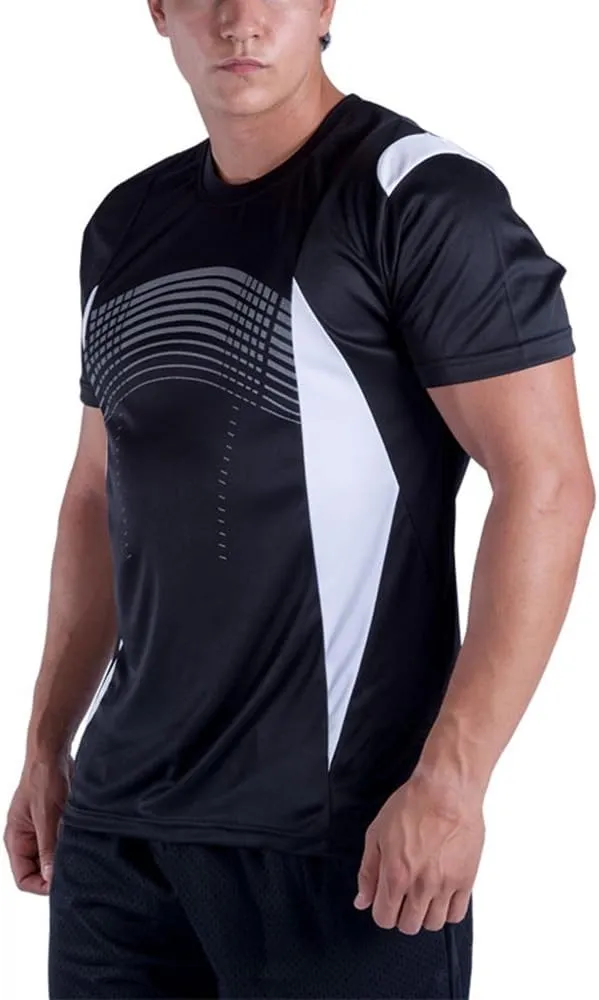 Facitisu Mens Short Sleeve Performance Shirt Lightweight Athletic Running Sport Tee Shirts S-3XL