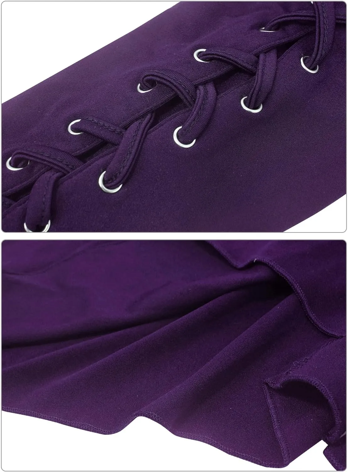 FEOYA Women's Hooded Cloak Dress Renaissance Medieval Gothic Dress Long Sleeve Hoodie Dresses Steampunk Cosplay Costume
