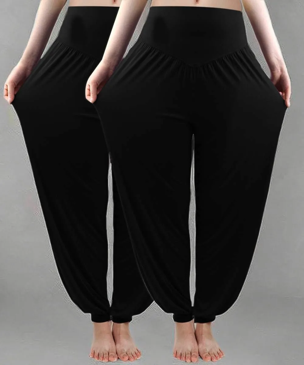 fitglam Women's Harem Pants Yoga Hippie Boho Beach Pants Summer Baggy Joggers Plus Size