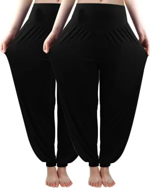fitglam Women's Harem Pants Yoga Hippie Boho Beach Pants Summer Baggy Joggers Plus Size