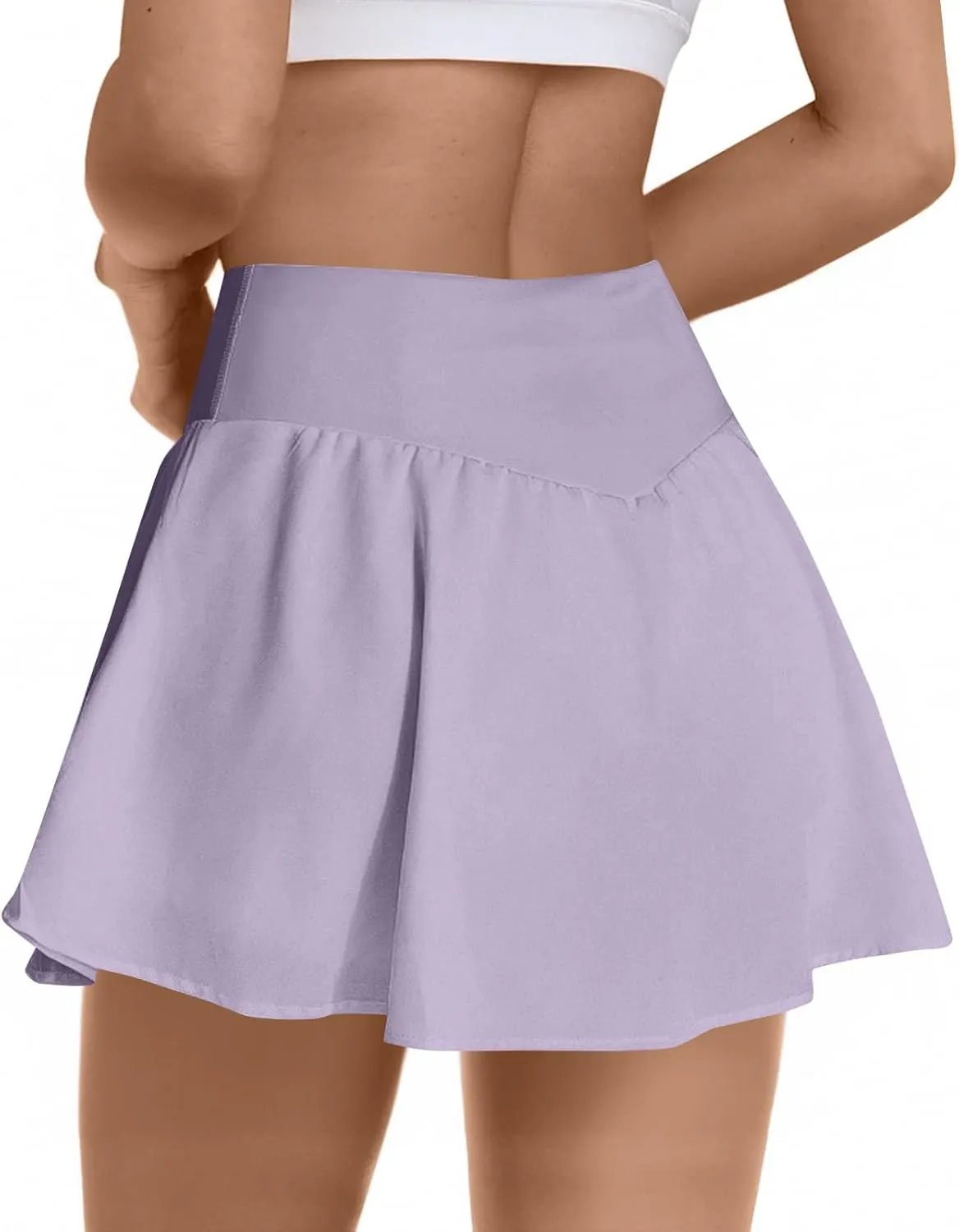 Flowy Tennis Skirt for Women with Shorts High Waisted Golf Skirts with Pockets Workout Athletic Skort Skorts