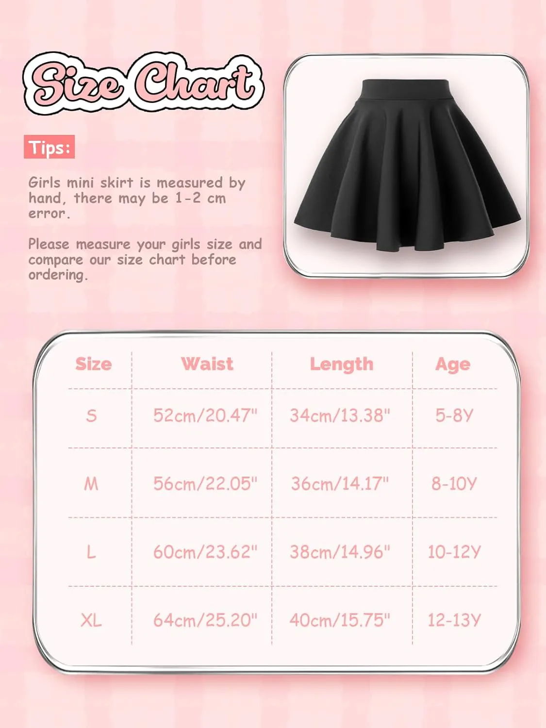 Girls Skirts Casual Mini Flare Pleated Skirt with Shorts High Waisted Skater Skirt A Line Skorts