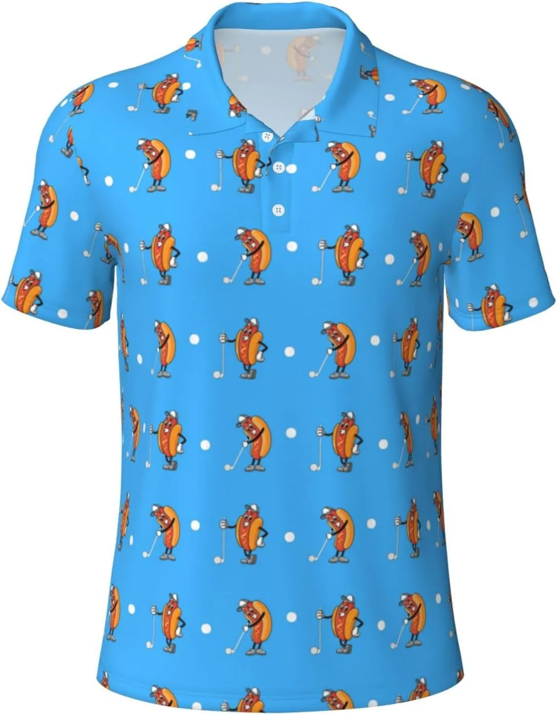 Golf Shirts for Men, Funny Golf Polo Moisture Wicking Dry Fit Short Sleeve