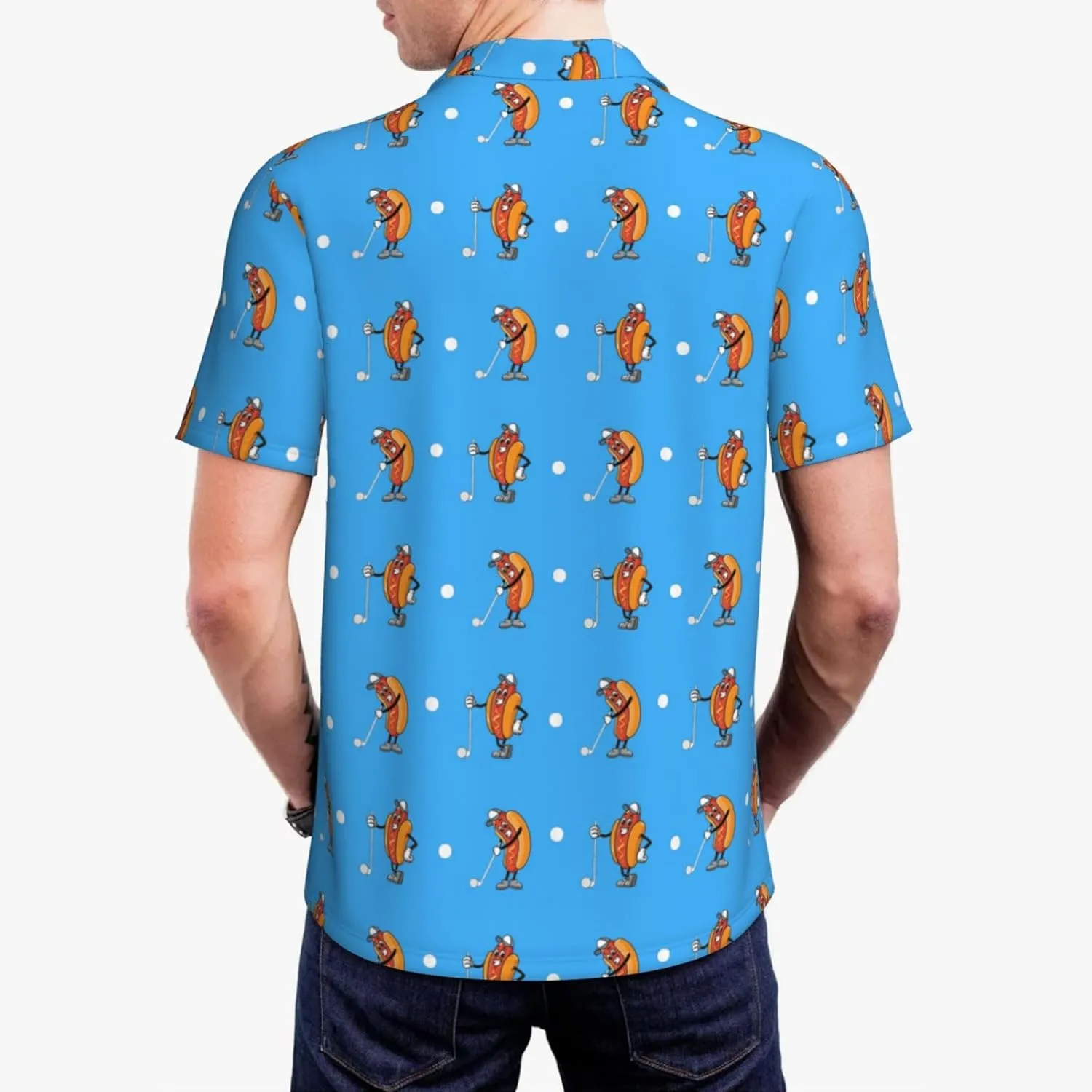 Golf Shirts for Men, Funny Golf Polo Moisture Wicking Dry Fit Short Sleeve