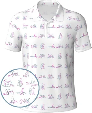 Golf Shirts for Men, Funny Golf Polo Moisture Wicking Dry Fit Short Sleeve